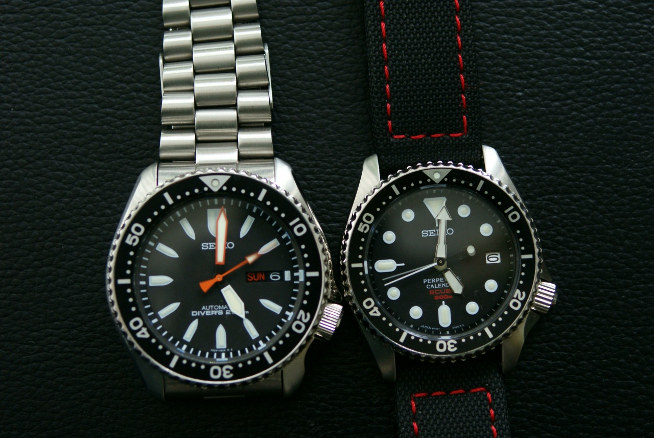 seiko blue face dive watch